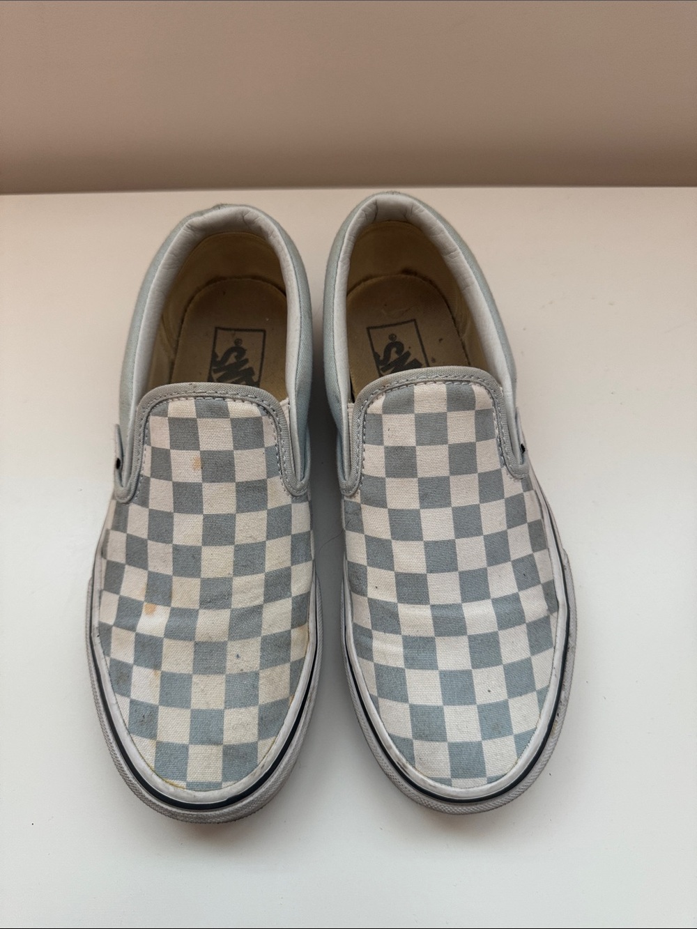 Vans slip on checkered sneakers